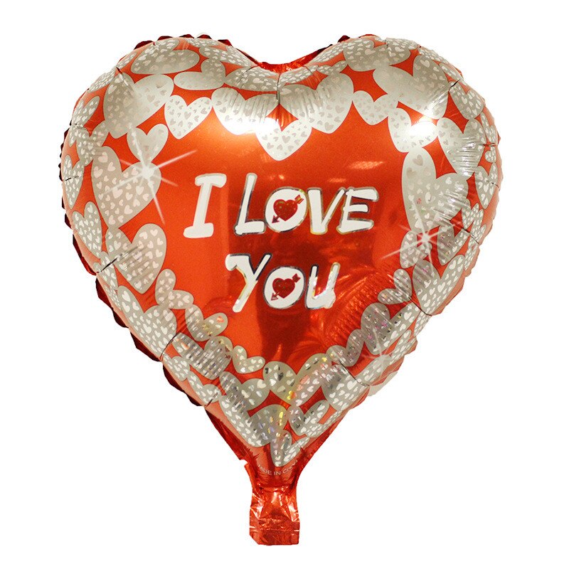 pcs/lot inch Heart Balloons Wedding Decor Valentine's Days Love Aluminium Foil Helium Ballon Decoration Globos 