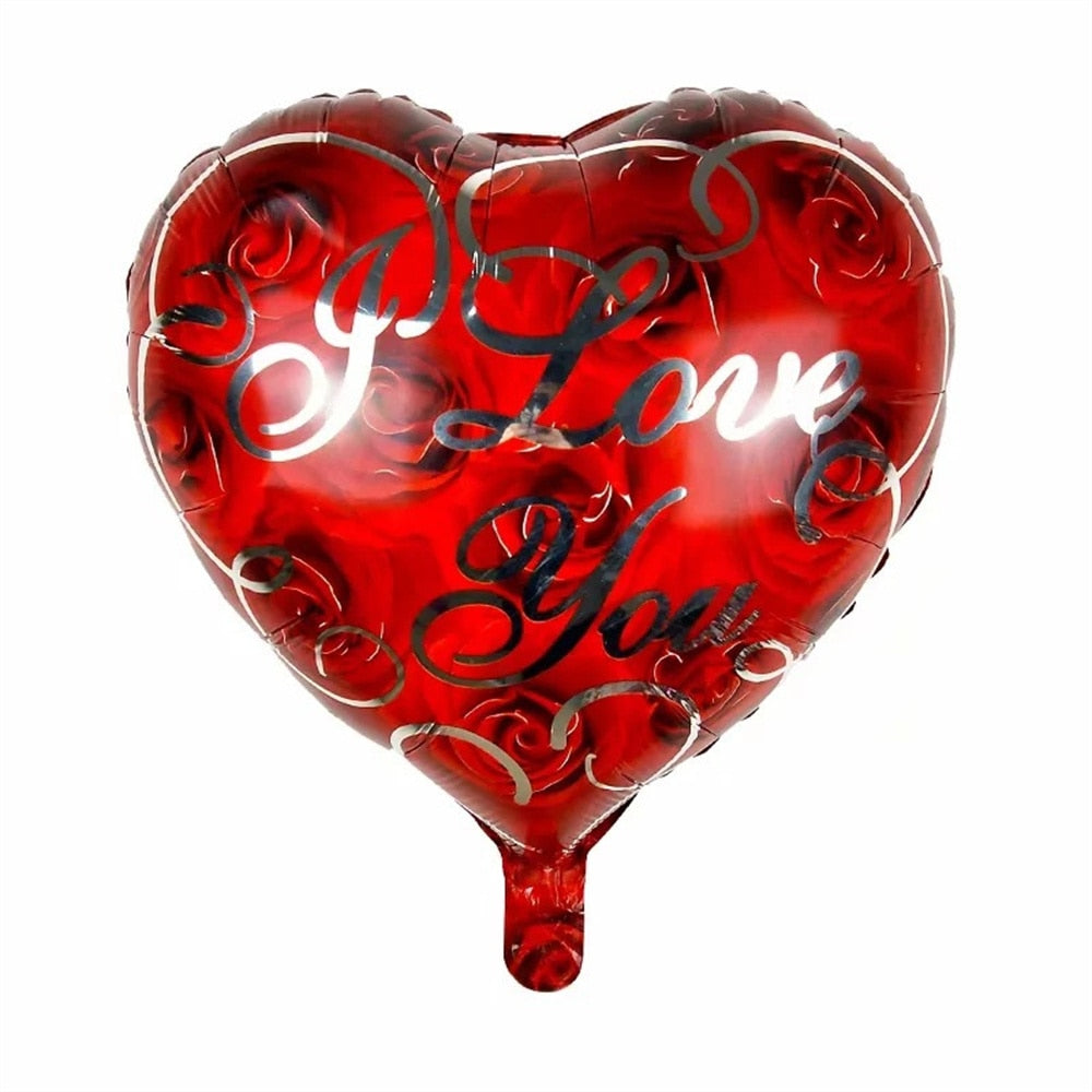 Pcs Inch Love Heart Balloons Wedding Valentines Days Helium Foil Globos Engagement Party Decorations Gifts 