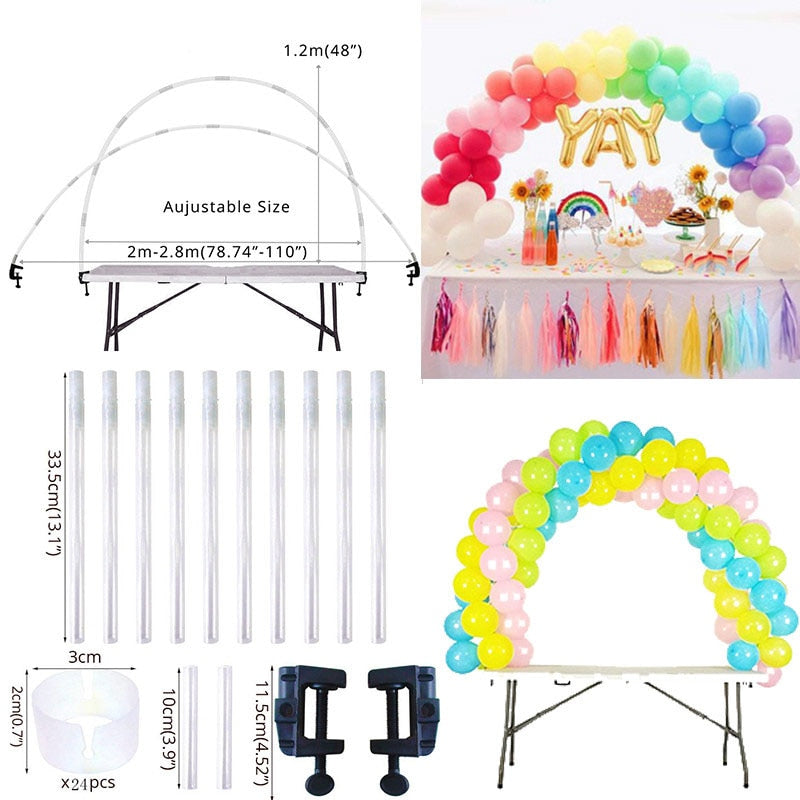 Round balloon stand arch balloons wreath ring for wedding decoration baby shower kids birthday parties Christmas Ballon garland PartyDecorHQ