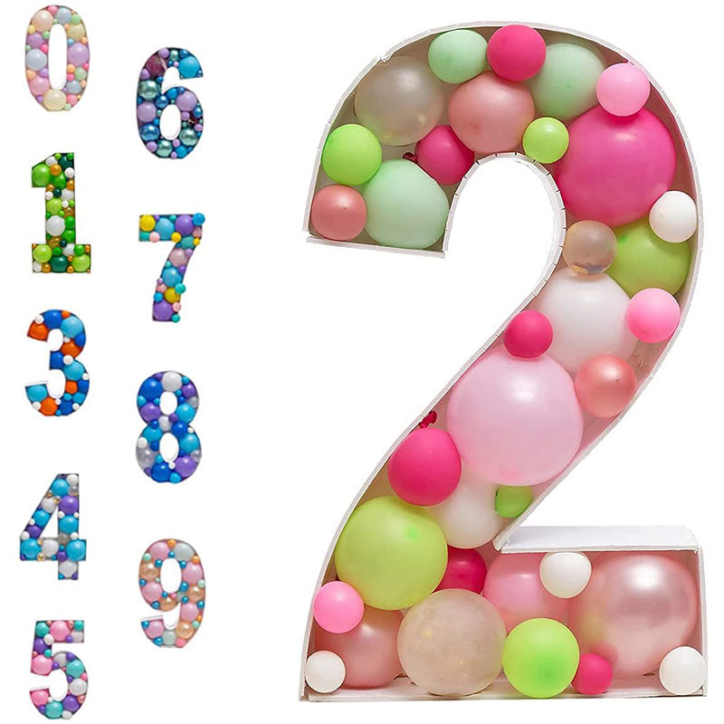 cm Diy Balloons Numbers Mosaic Balloon Filling Alphabet Frames Boys Girls Baby st Birthday Wedding Party Decor 