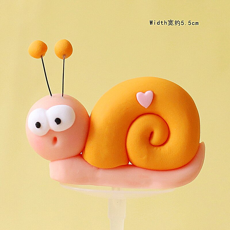 Woodland Animals Cake Decor Soft Snail Bird King One Jungle Safari Topper Happy Birthday Party Kids Baking Supplie 