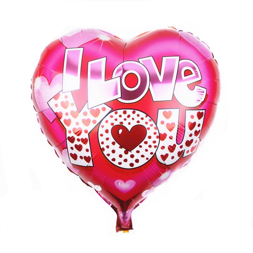 pcs/lot inch Heart Balloons Wedding Decor Valentine's Days Love Aluminium Foil Helium Ballon Decoration Globos 