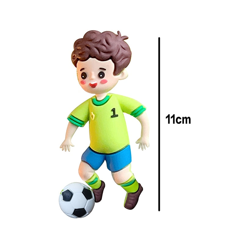 Football Basketball Theme Cupcake Topper Boy Happy Birthday Party Soccer Cake Baking Decoration Supplies 