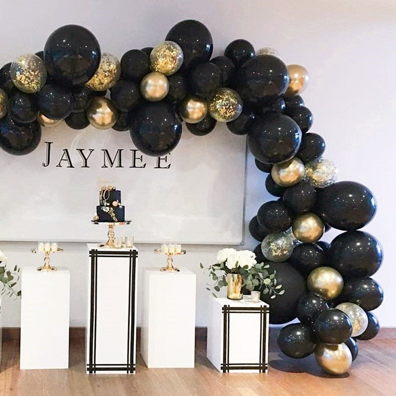 DIY Black Gold Balloon Garland Arch Kit pcs Balloons Birthday Wedding Backdrop Bridal Shower party Decoration Globos Inflatable Party Decorations