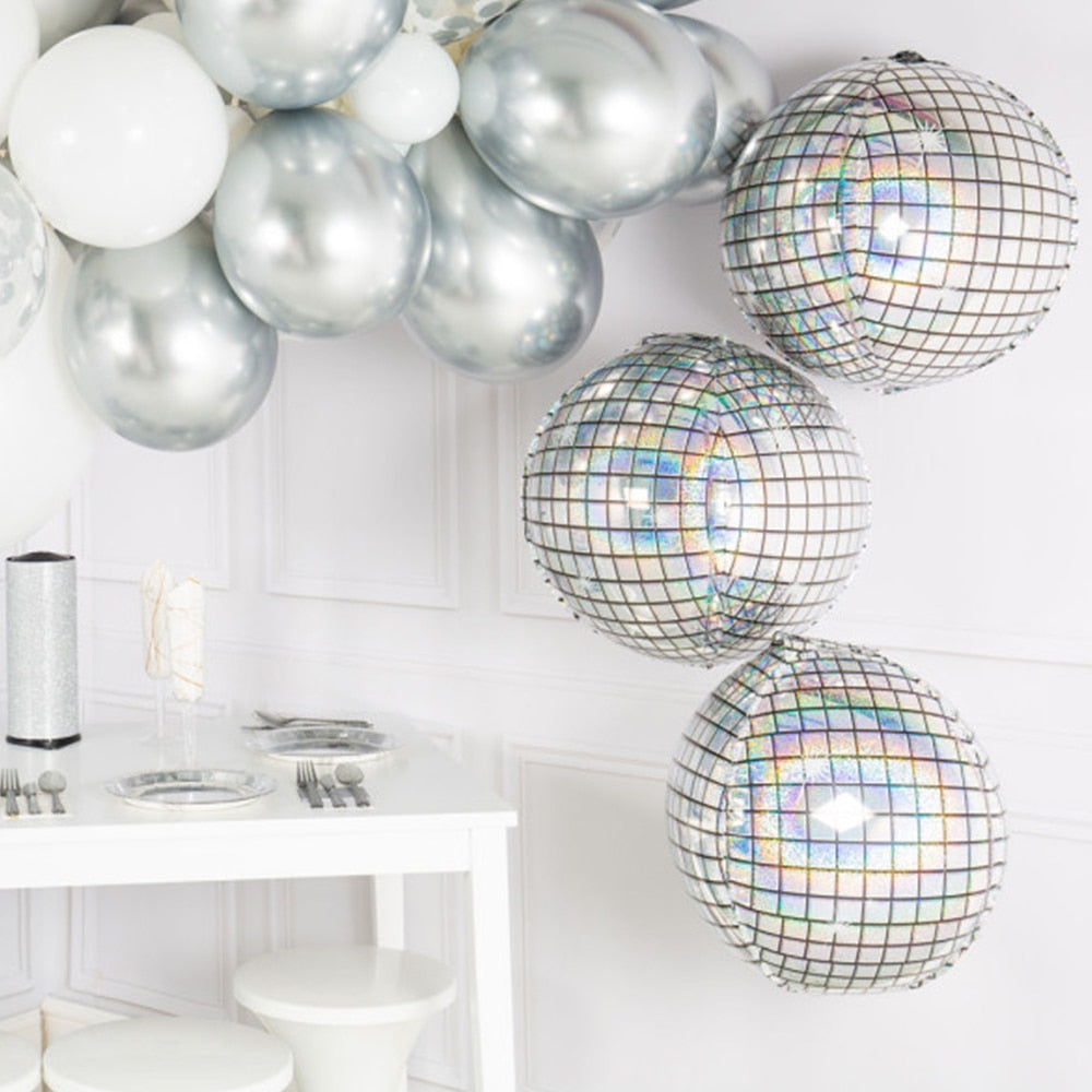 pcs inch Disco Metalic balloons shiny Foil balloon Wedding Decor Retro Popular Party Rock Roll Looks 