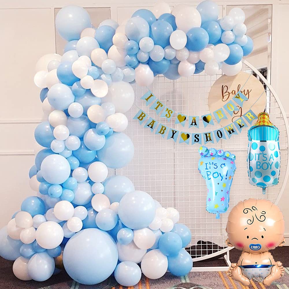 Blue Birthday Balloons Garland Arch Kit Party Decorations Kids Baby Shower Wedding Anniversary Supplies Inflatable