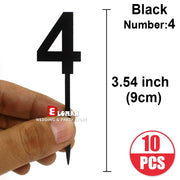 Black-number 4-10pcs