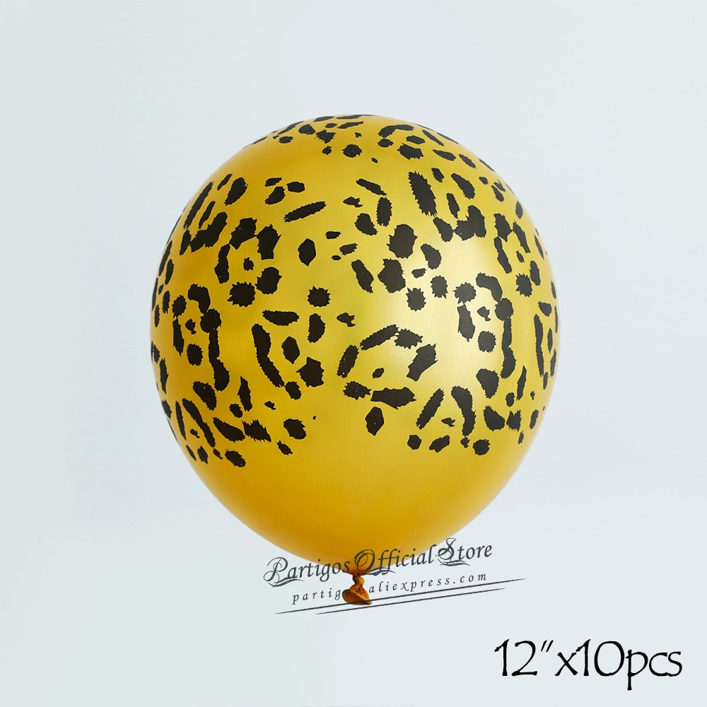 Pcs inch Jungle Animal Balloons Forest Safari Party Kids Boys Birthday Decors Giraffe Tiger Latex Helium Globos 