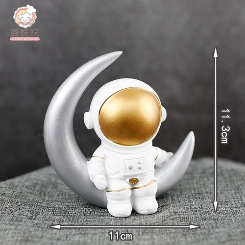 Astronaut Cake Topper Space Universe Planet Series Toppers Outer Birthday Party Dessert Props Festive Decoration 