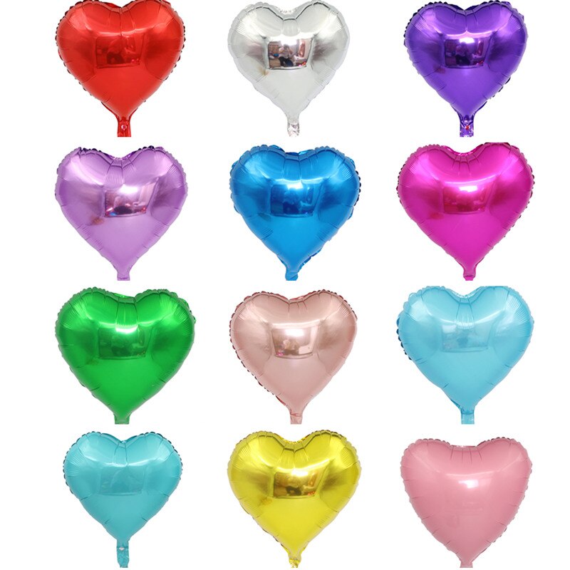 Mix pcs inch Heart Foil Balloons Wedding Marriage Valentine's Day Birthday Party Deocration Air Helium Globos Love Ball 