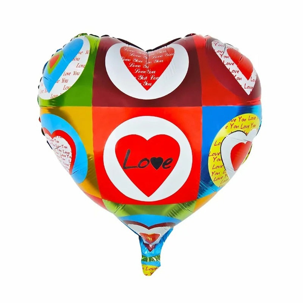 Pcs Inch Love Heart Balloons Wedding Valentines Days Helium Foil Globos Engagement Party Decorations Gifts 