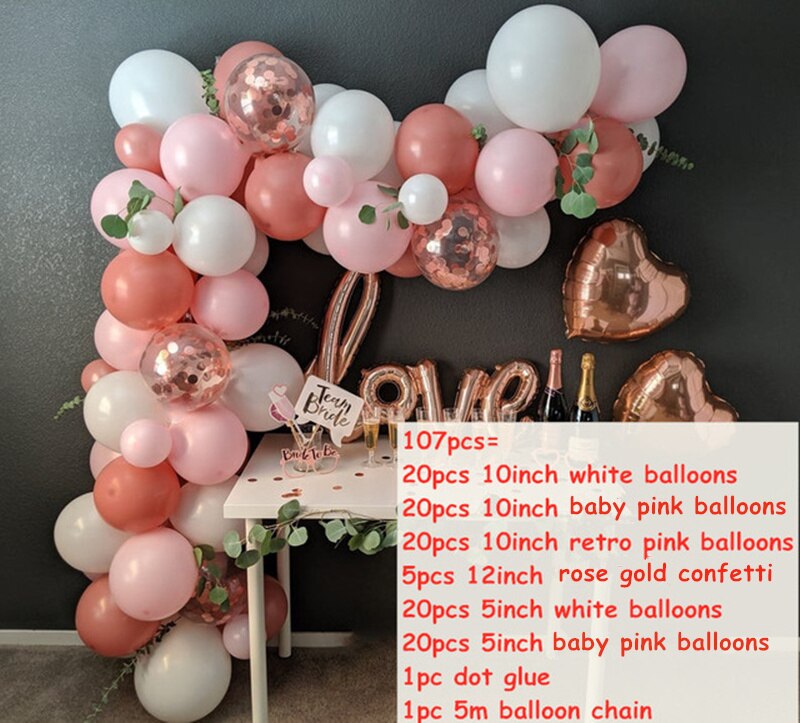 Balloons Garland Arch Kit Blue White Latex Wedding Decor Baby Shower Birthday Party Backgound Globos Supplies Inflatable Decorations