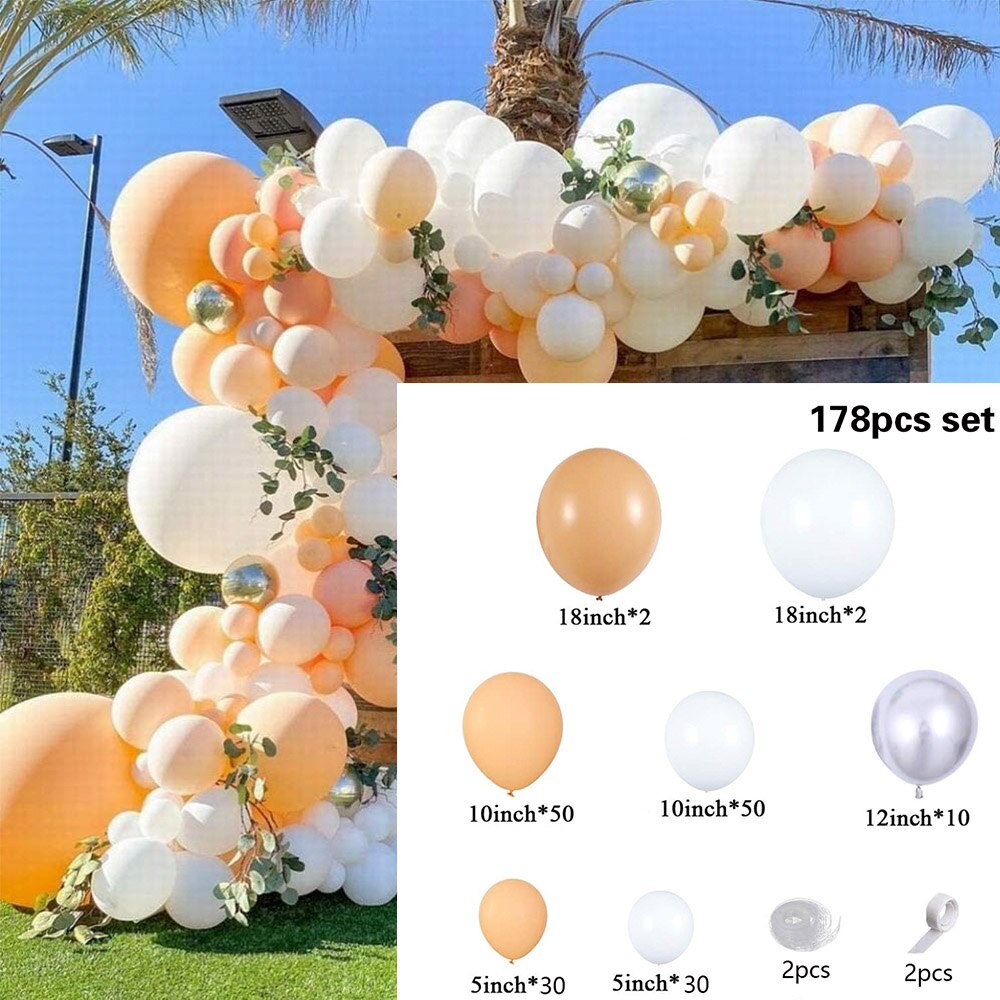 PCS Blush White Balloons Garland Arch Kit Latex Balloon Girls Birthday Wedding Bridal Shower Backdrop Party Decoration Inflatable Decorations