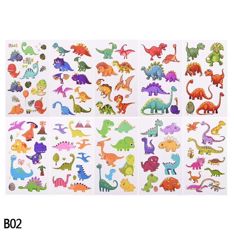 Children Cute Cartoon Animal unicornTemporary Tattoo Stickers Baby Shower Kids Body Makeup Sticker Tattoos 