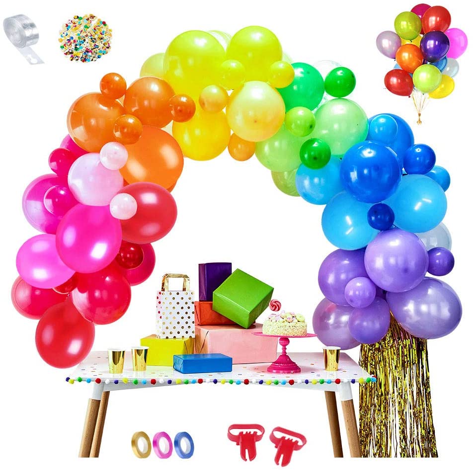 Pcs Rainbow Balloon Garland Arch Kit st nd rd Birthday Party Decorations Balloons Baby Shower Gender Reveal Supplies Inflatable