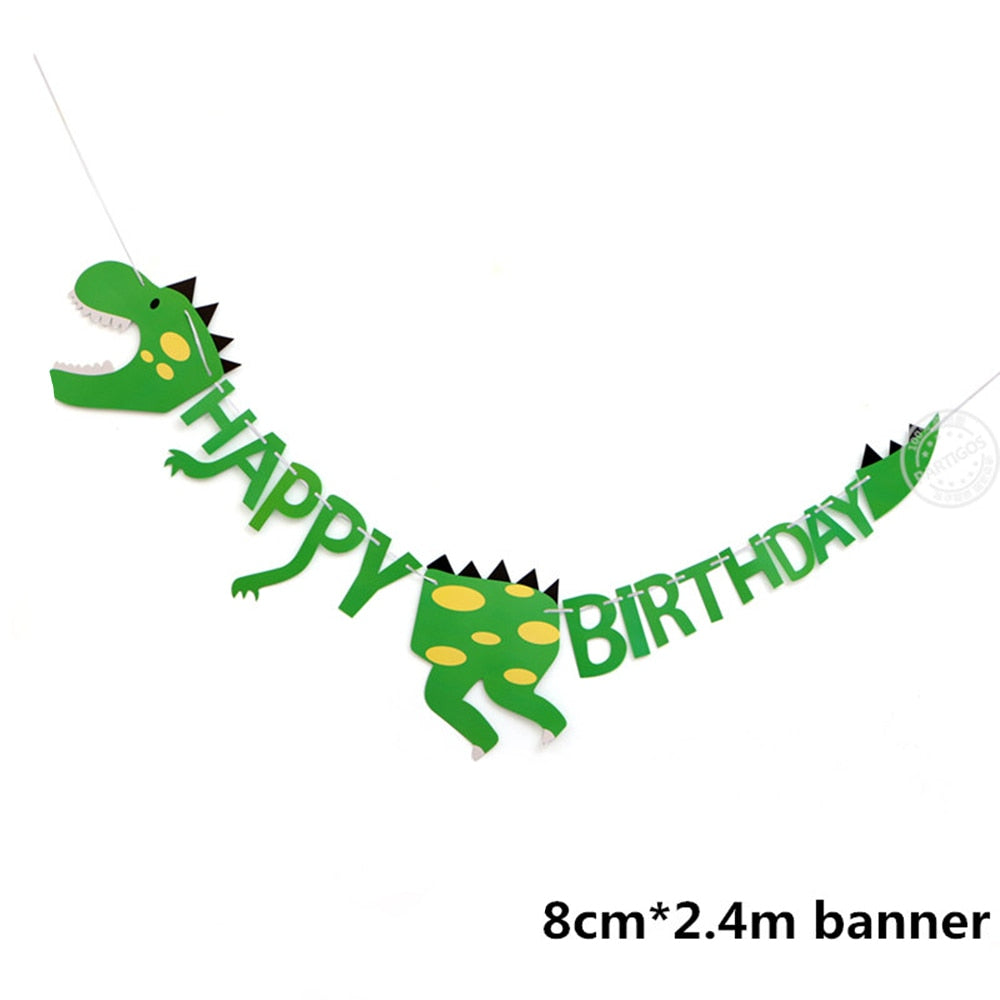 Dinosaur Theme Party Tableware Set Disposable Paper Cup Plate Tablecloth Cake Topper Happy st Birthday Supplies boys 