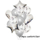 14pcs silver confet