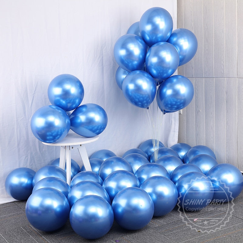 Chrome Metal Balloon inch Helium Latex Balloons Birthday Party Decoration Wedding Room Decor Baby Shower Globos Supplies 