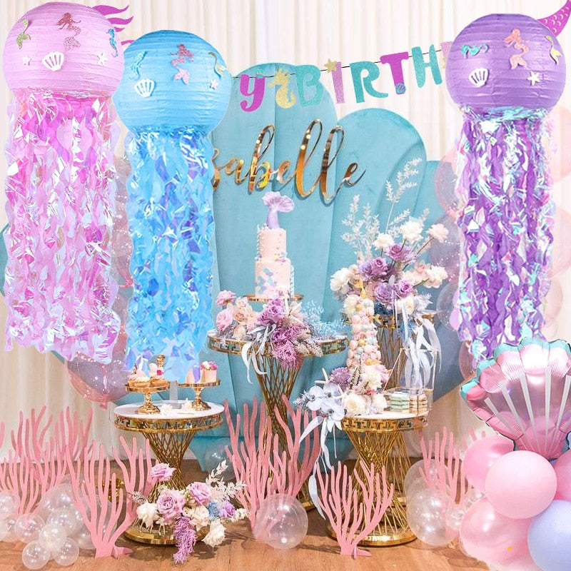 Mermaid Party Decorations Mermaid Hanging Lantern Baby Boy Girl Kids Favors Mermaid Party Theme Baby Shower Birthday Supplies PartyDecorHQ