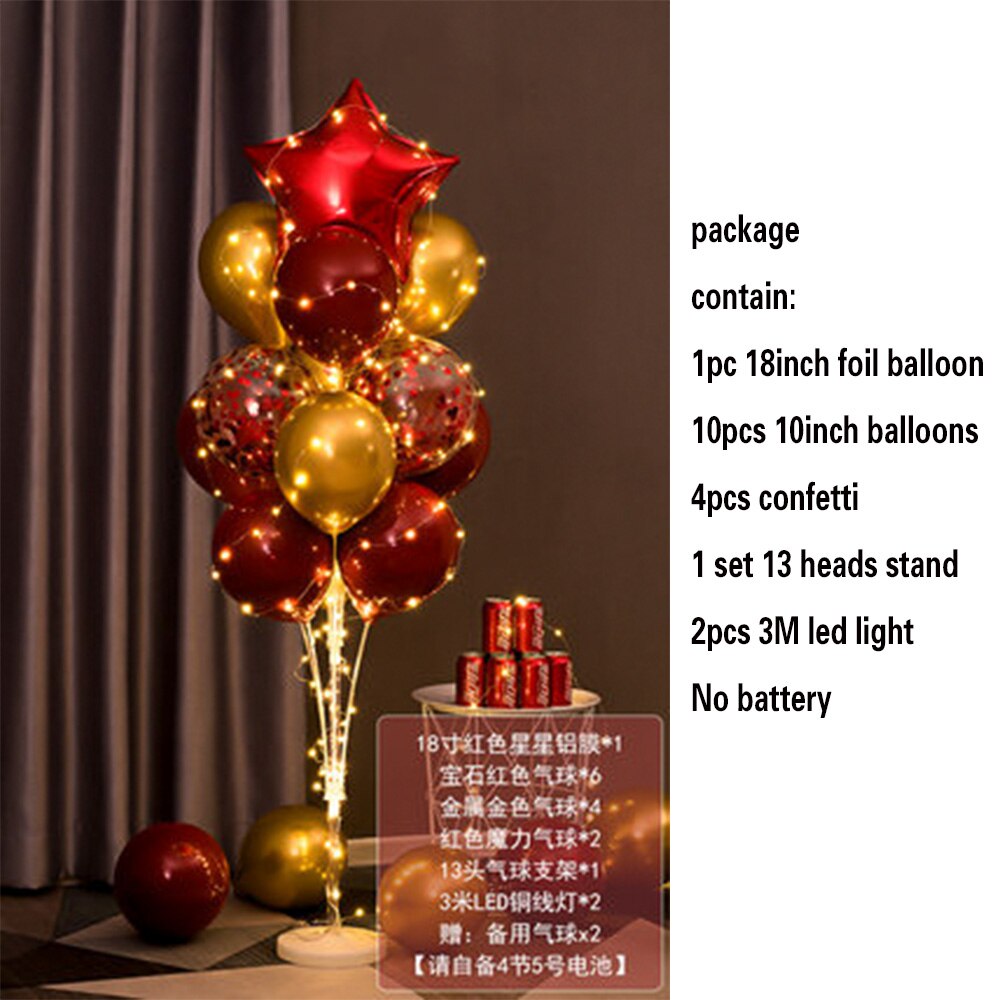 Table Balloons Stand Kit String Light Centerpiece Balloon Birthday Baby Shower Christmas Party Decorations 