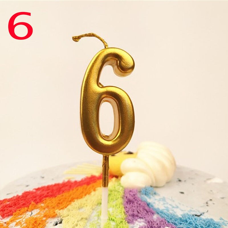 Birthday Candles Gold Kids Decoration Tools Cake Party Supplies 