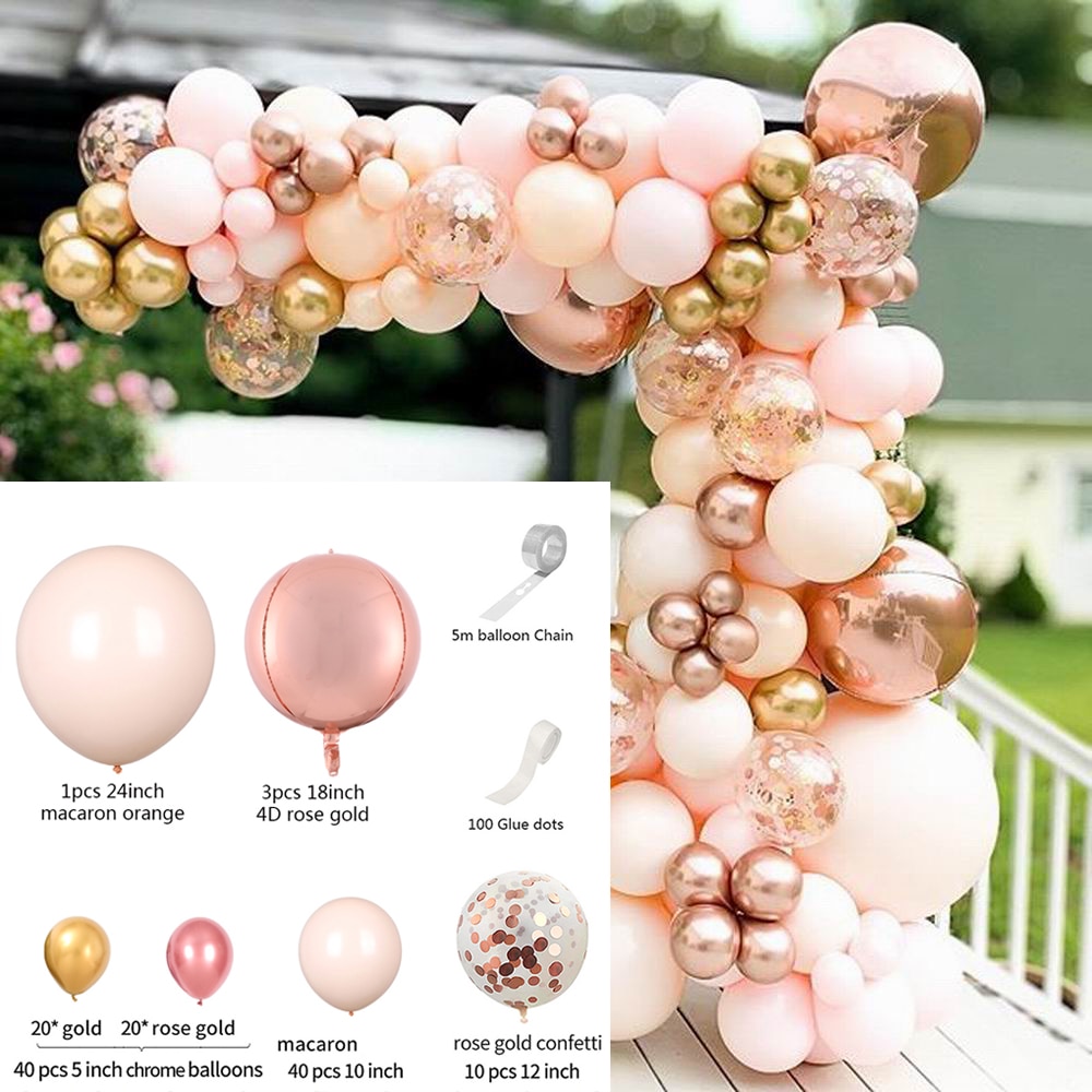 Macaron Latex Balloons set Garland Arch Kit Gold Ballon Wedding collection Birthday Party Decor decoration baloon Inflatable Decorations