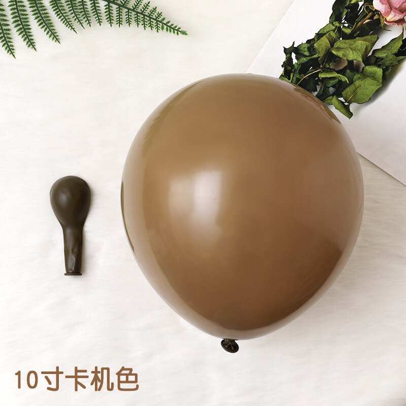 pcs inch Balloon Arch Coffee Brown Skin Gray latex Balloons birthday Decoration Wedding Baby shower Supplies 