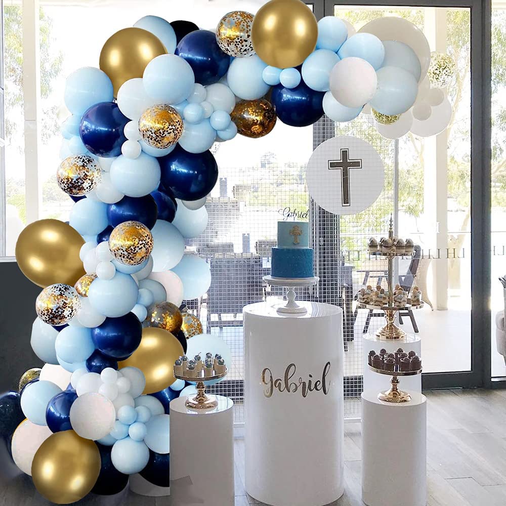 Blue Birthday Balloons Garland Arch Kit Party Decorations Kids Baby Shower Wedding Anniversary Supplies Inflatable