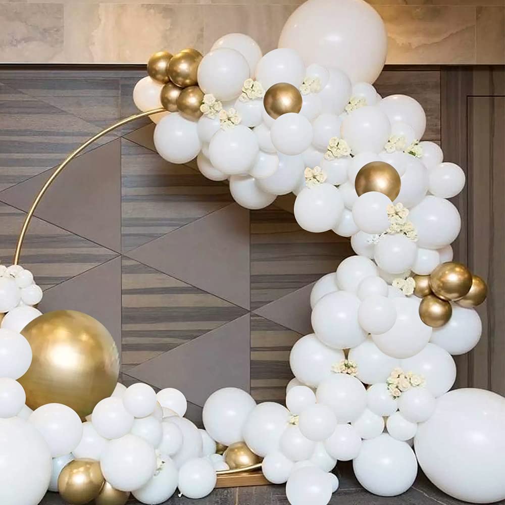 Pcs Wedding Decorations Balloon Garland Arch Kit White Gold Balloons Baby Shower Birthday Anniversary Party Supplies 