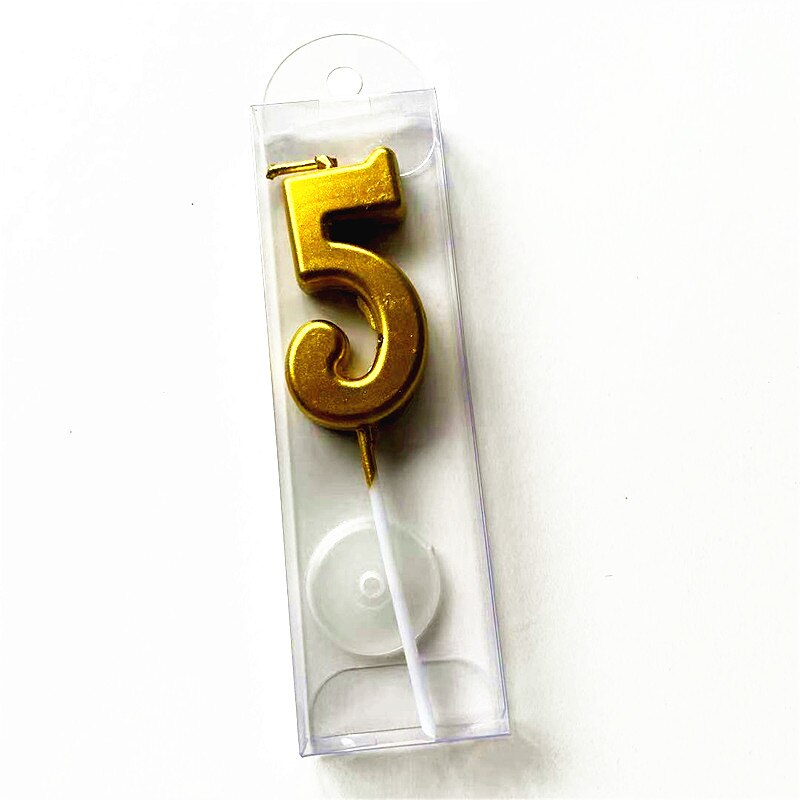 Gold Number 0-9 Happy Birthday Cake Candles Cake Top Decorating Tools Decor Candles DIY Wedding Home Party Decor Number Candle PartyDecorHQ