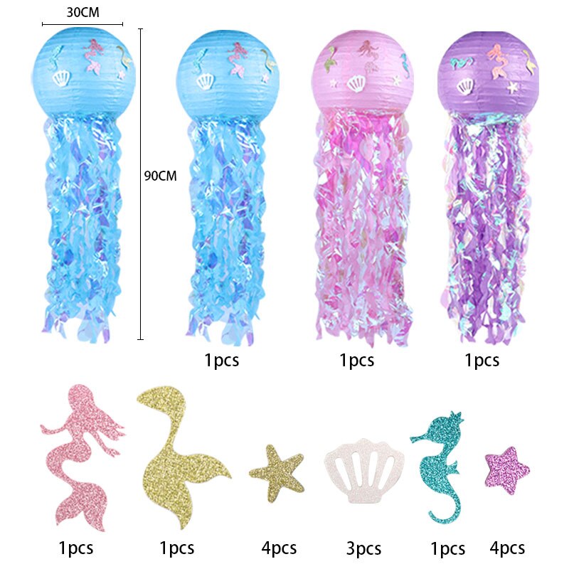 Mermaid Party Decorations Mermaid Hanging Lantern Baby Boy Girl Kids Favors Mermaid Party Theme Baby Shower Birthday Supplies PartyDecorHQ