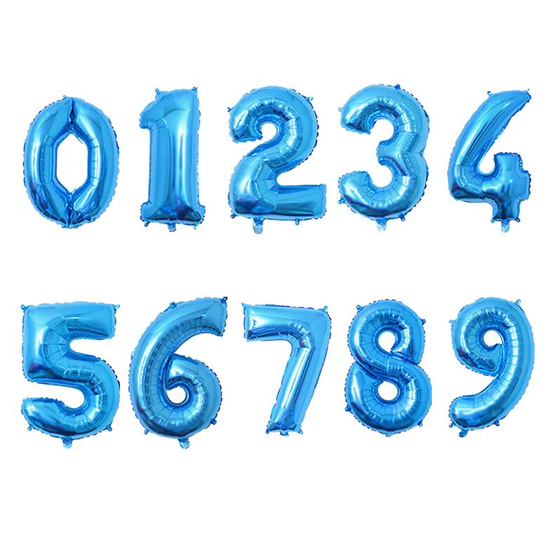 pcs Inch Number Balloon Digit Foil Balloons Wedding Birthday Party Decoration Kids Boy Baby Shower Figures Globos 