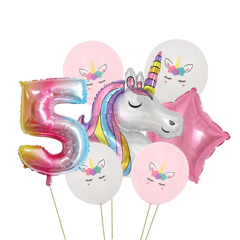 pcs Unicorn Balloon DIY Arch Garland Kit Wedding Baby Shower Girls Birthday Party Supplies Decorations Inflatable