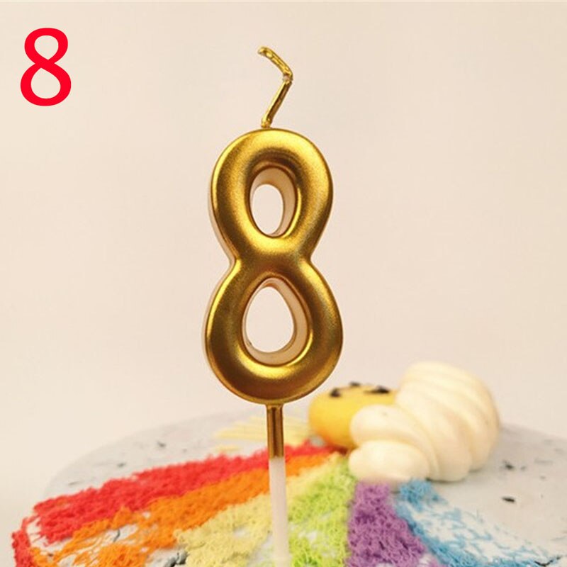 Set Champagne Happy Birthday Letter Cake Candles Topper Decor Party Supplies Candle DIY Home Number 