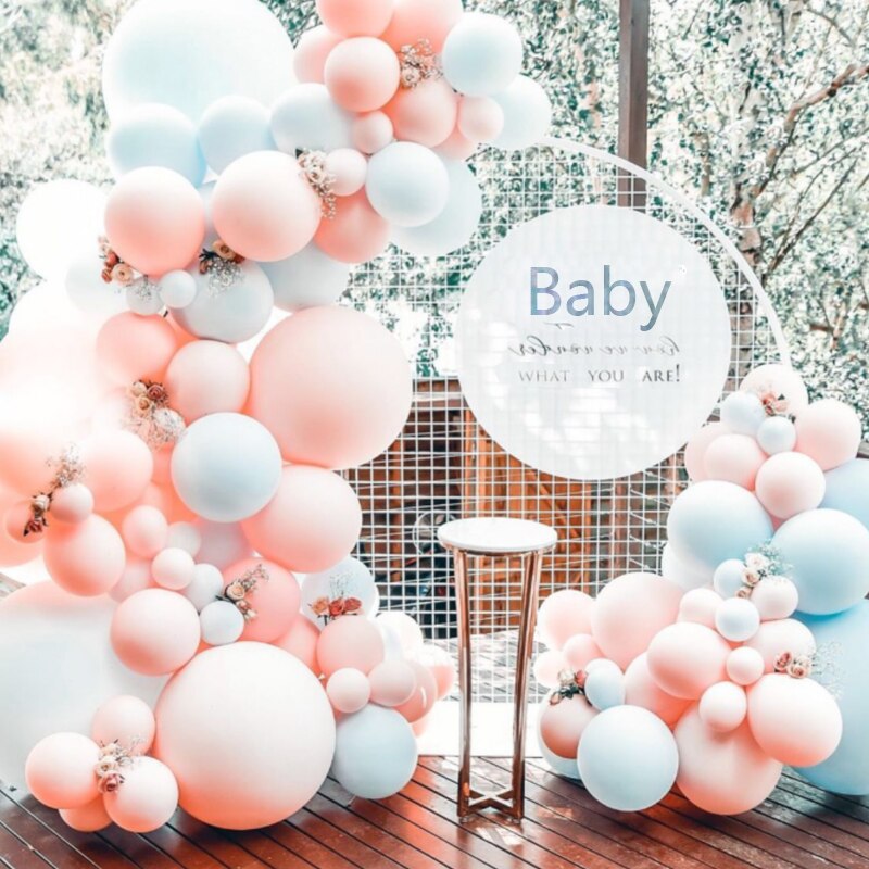 Pcs Balloon Arch Set Pink Blue White Garland Baby Baptism Shower Wedding Birthday Theme Party Balloons Decoration Inflatable Decorations