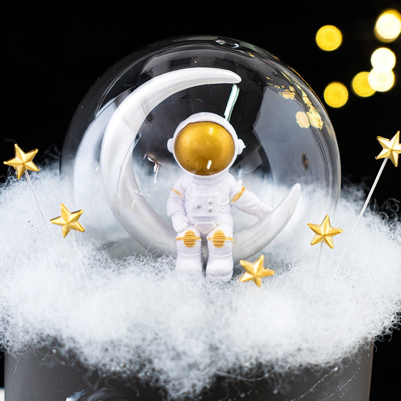 Astronaut Cake Topper Universe Outer Space Theme Birthday Party Decorations 