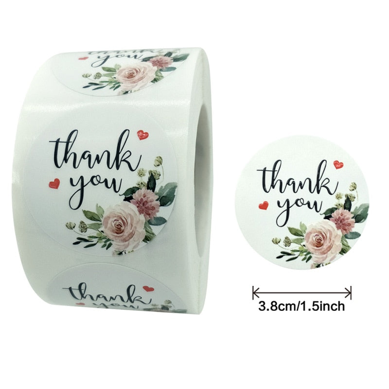 Pcs/Roll Gift Sealing Thank Label Sticker Round Inch Scrapbook Handmade Card Envelope Stickers 