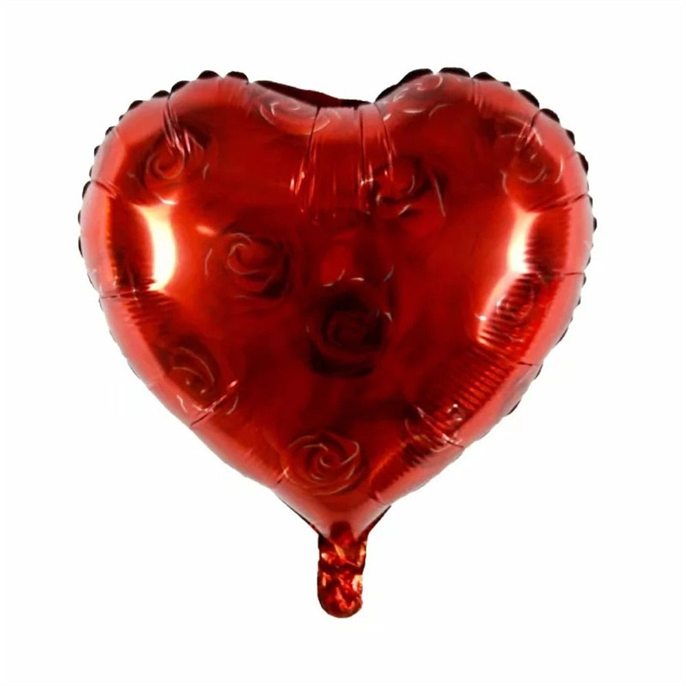 Pcs Inch Love Heart Balloons Wedding Valentines Days Helium Foil Globos Engagement Party Decorations Gifts 