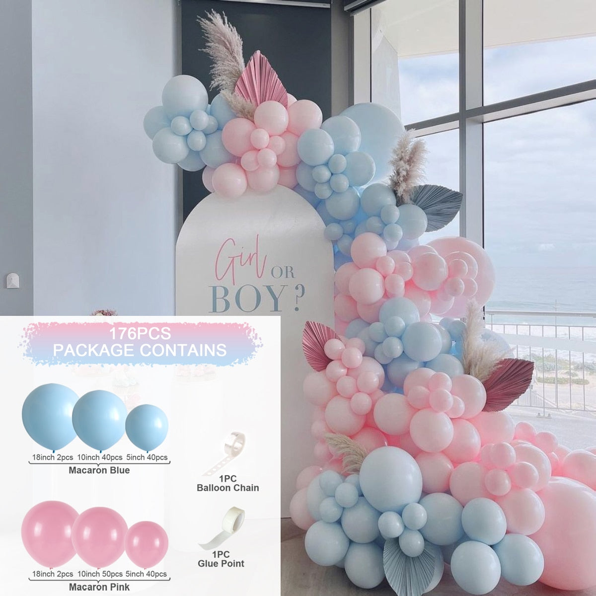 Balloon Garland Arch Kit Wedding Birthday Balloons Decor Boy Girl Gender Reveal Baby Shower Baloon Accessories Inflatable Party Decorations