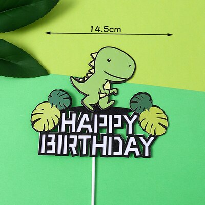 Dinosaur Cake Topper Jungle Safari Cake Decor Happy Birthday Party Decor Kids Toy Gifts Dinosaur Birthday Boy Favors Dino PartyDecorHQ