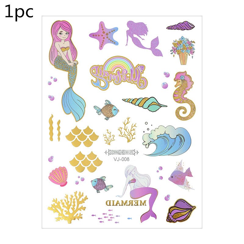 Children Cute Cartoon Animal unicornTemporary Tattoo Stickers Baby Shower Kids Body Makeup Sticker Tattoos 