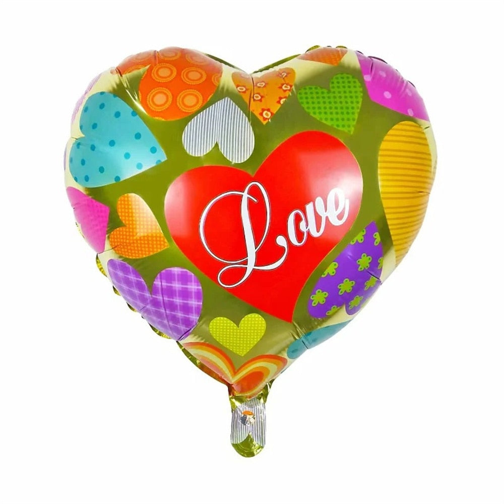 Pcs Inch Love Heart Balloons Wedding Valentines Days Helium Foil Globos Engagement Party Decorations Gifts 