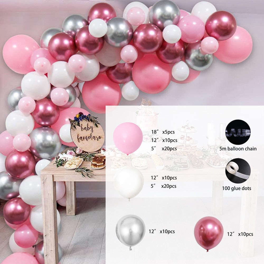 Macaron Latex Balloons set Garland Arch Kit Gold Ballon Wedding collection Birthday Party Decor decoration baloon Inflatable Decorations