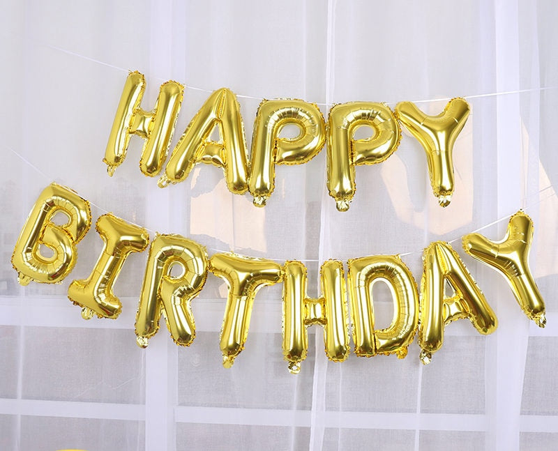 inch Letters HAPPY BIRTHDAY Foil Balloons Happy Birthday Party Decoration Kids Alphabet Air Baby Shower Supplies 