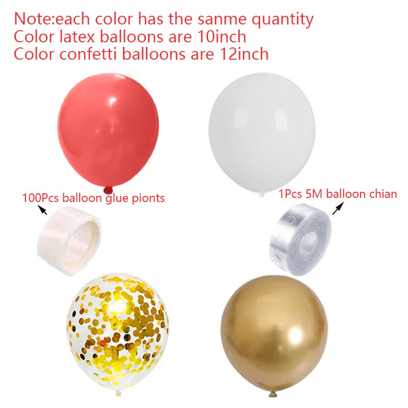 Pcs Balloons Arch Set Baby Baptism Shower Gold Confetti Ballon Garland Wedding Balloon Kit Birthday Party Decoration Inflatable Decorations