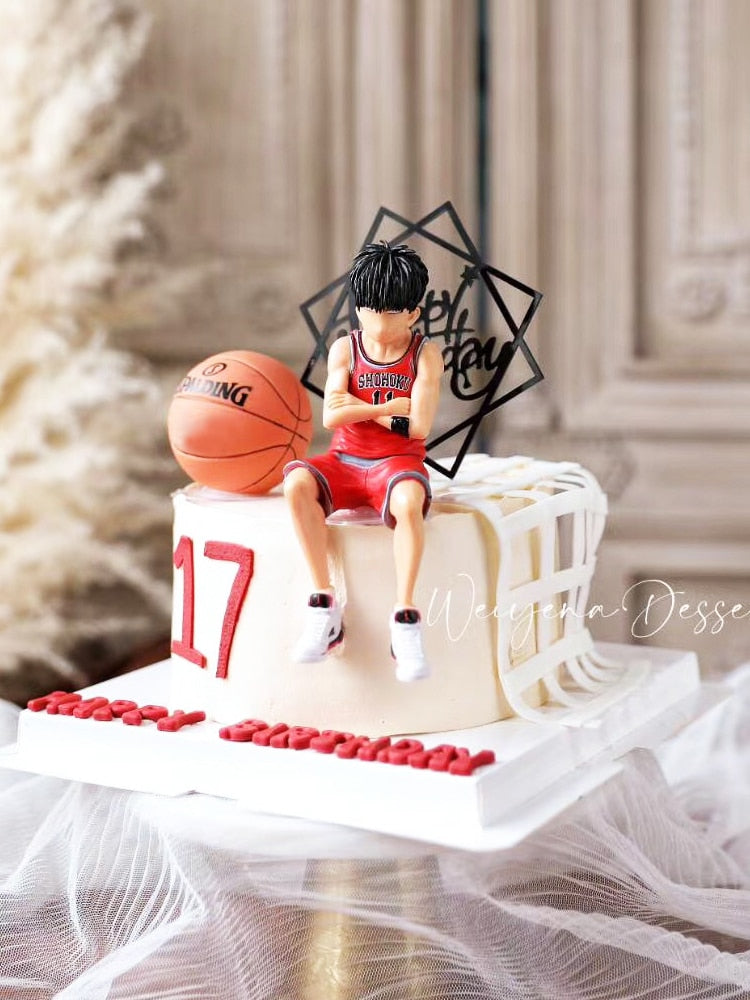 Basketball Theme Happy Birthday Cupcake Topper Cute Sport Fans Cake Boys Party Dessert Decorations Gift 