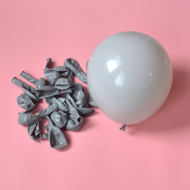 pcs Pink Gray White Balloons Arch inch Grey Latex Balloon Baby Shower Confetti Wedding Birthday Party Decor Kids Globos 