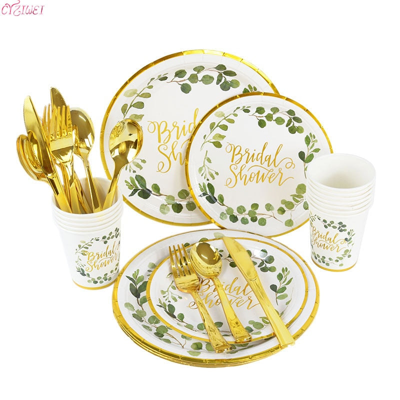 pcs Team Bride Disposable Tableware Bridal Shower Wedding Decoration Set Paper Plate Cup Bachelorette Party Supplies 