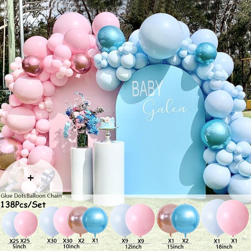 Pastel Macaron Balloons Arch Set Pink Balloon Garland Baby Baptism Shower Wedding Birthday Party Anniversary Decoration Inflatable Decorations