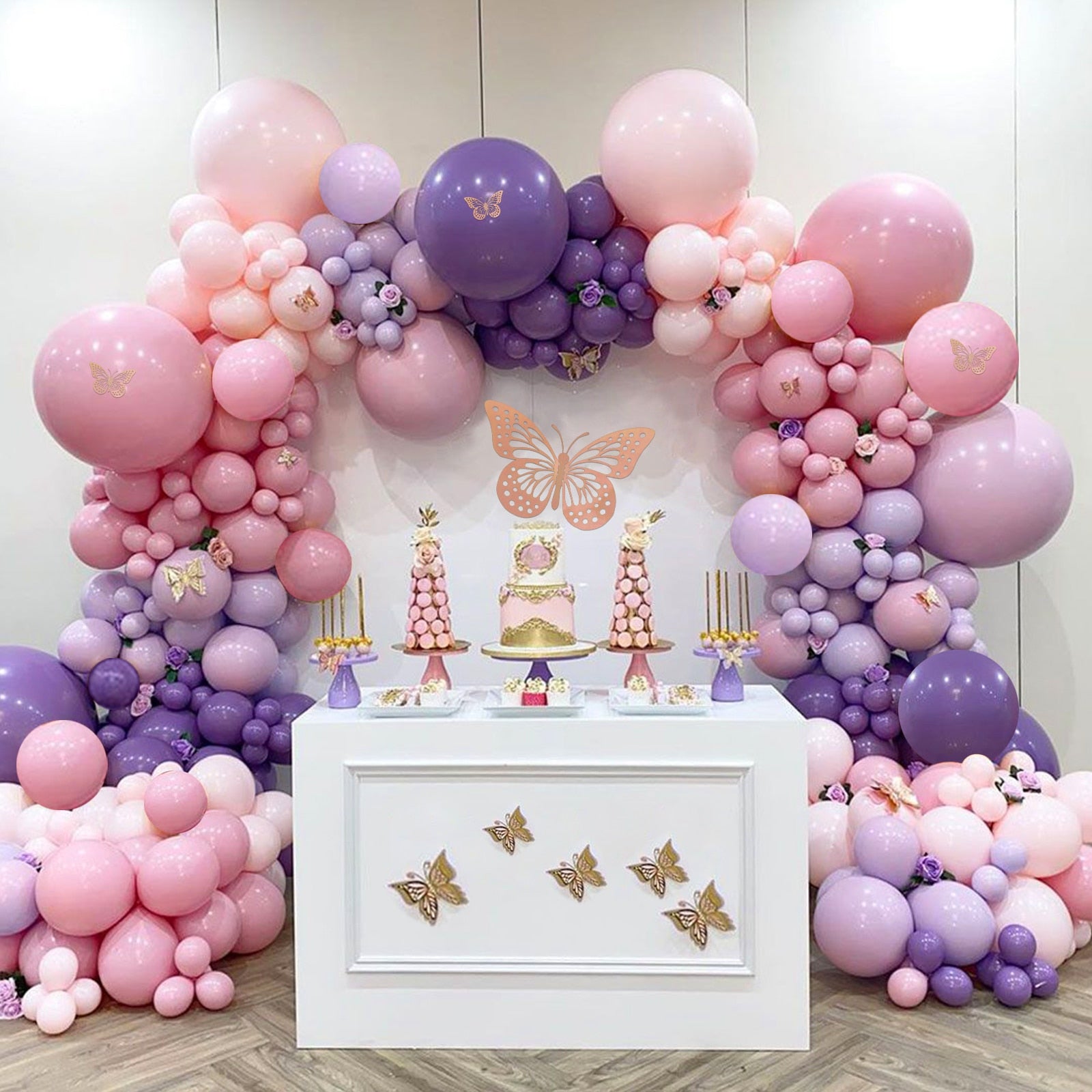 Purple Pink Balloons Garland Arch Kit Macaroon Latex Ballons Wedding Birthday Party Decor Kids Adult Girl Baby Shower Ballon Inflatable Decorations